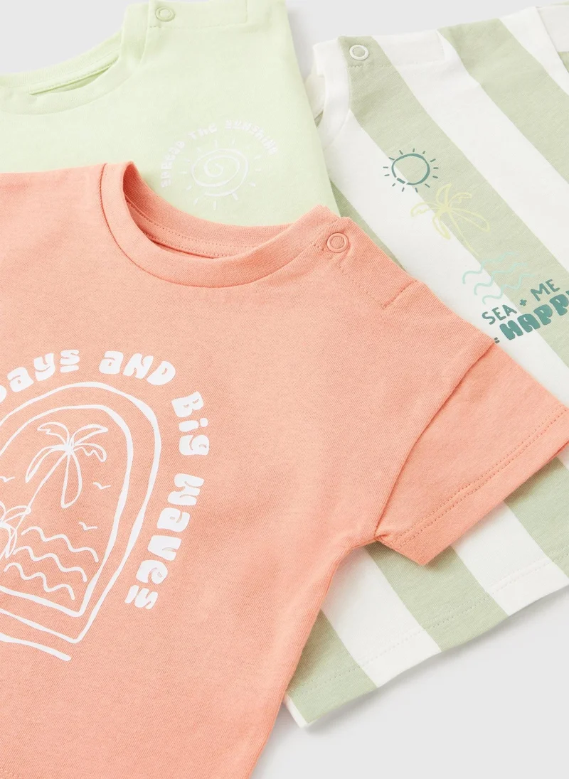 ماتلان 3 Pack Baby Green Holiday T-Shirts